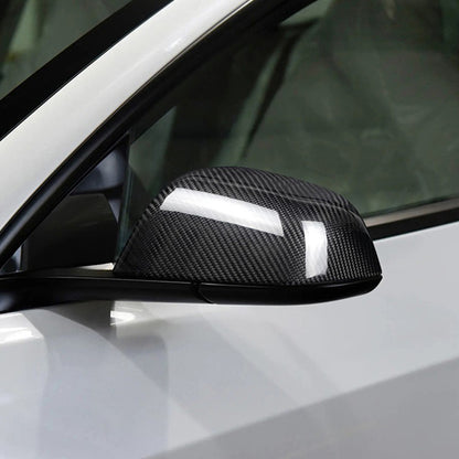 Real Carbon Fiber Rearview Mirror Covers for Tesla Model 3 2024 Highland