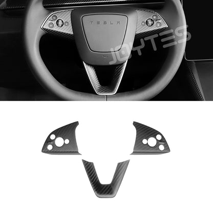 tesla model y juniper carbon fiber steering wheel trim