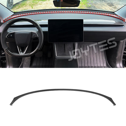 tesla model y juniper carbon fiber dashboard cover overlay
