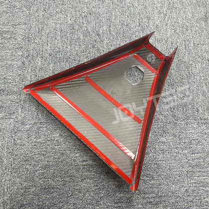 tesla cybertruck carbon fiber interior rear view camera cover