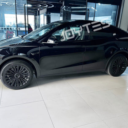 tesla model y chrome wheel covers