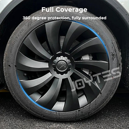 tesla model y black wheel covers 19 inch