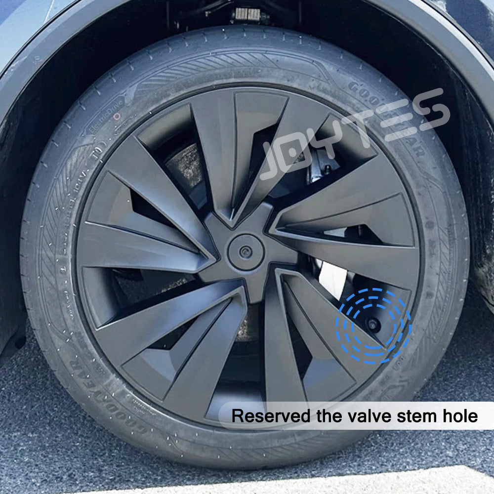 tesla model y matte black wheel covers