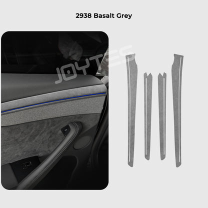 alcantara dashboard and door trims for model y