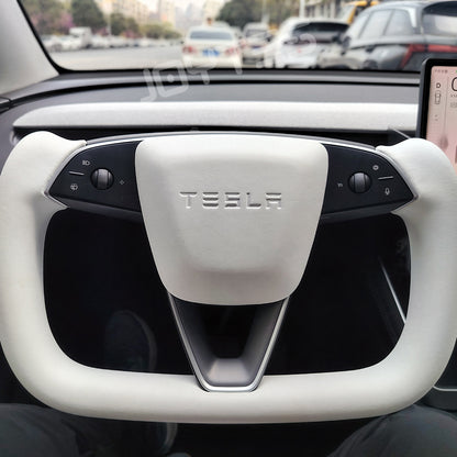 tesla model y juniper yoke steering wheel