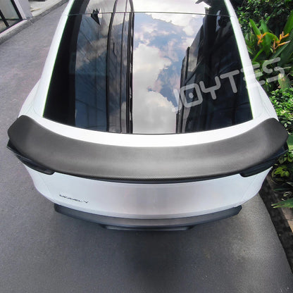 tesla model y rear spoiler carbon fiber