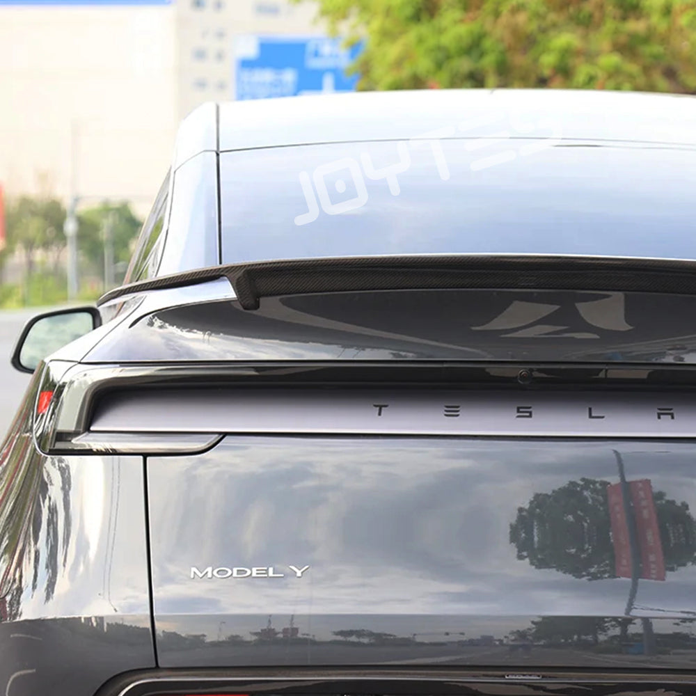 tesla model y juniper carbon fiber spoiler