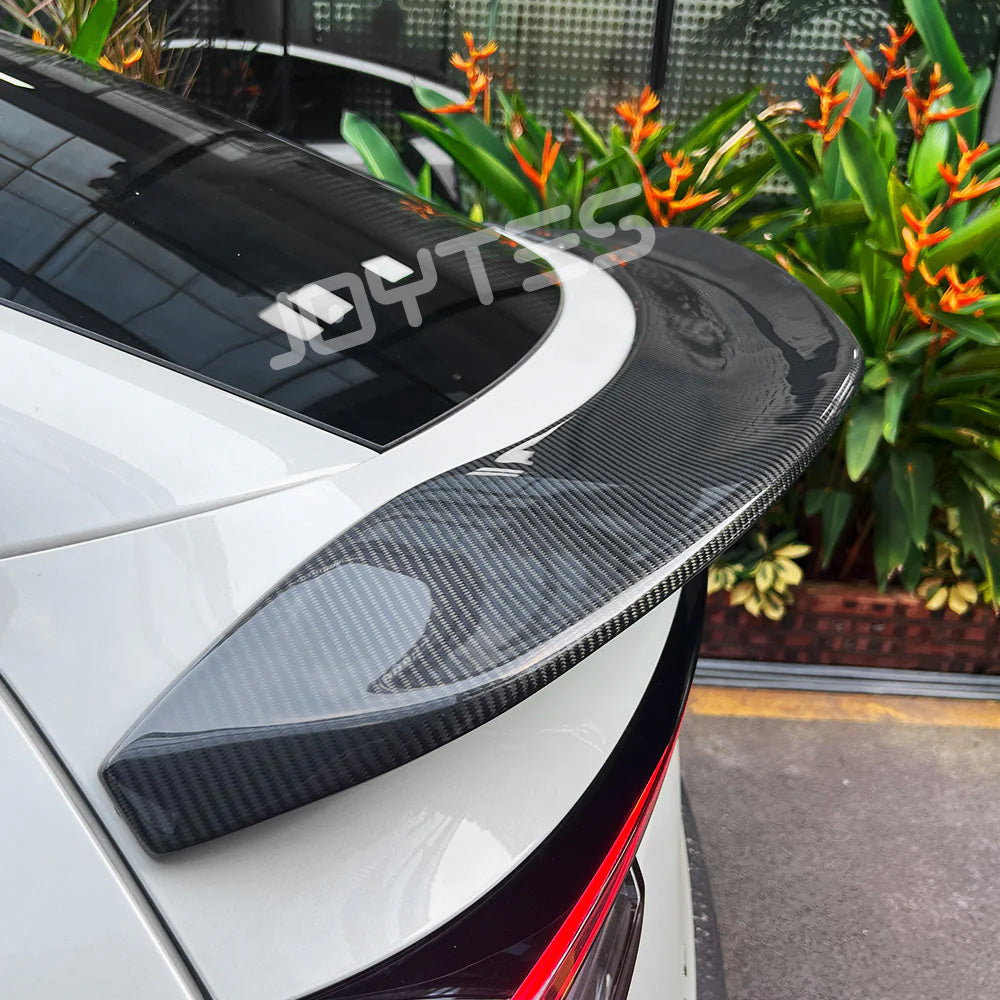 performance carbon fiber spoiler designed for tesla model y juniper