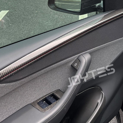 tesla model y carbon fiber window switch cover